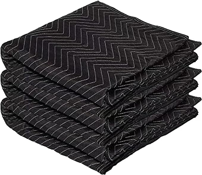 Moving Blanket 40x 72" Moving Pads for Furniture Protection Quilted Packing Shipping Blankets for Furniture Moving Supplies (3 Pack)