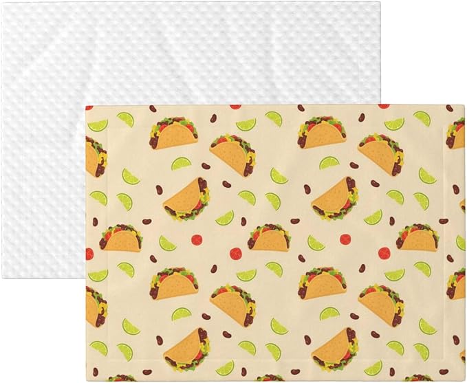 Pet Blanket for Car Rides Vet Visits, Mexican Taco, Two Sided Reversible Plush Design with Bumpy Dot Side Offers Comfort Home Piece On Go Travel