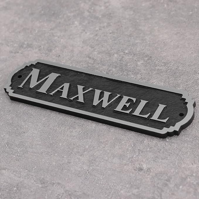 Acrylic Horse Stall Name Plate, 2.4" x 8" Personalized Stall Signs, UV Protected, Custom Pet Name Sign, All Weather Adhesive, Mounting (Silver, Style 5)