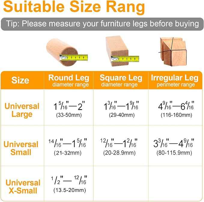 CHUNZEXI 36 Pack Extra Small Chair Leg Floor Protectors