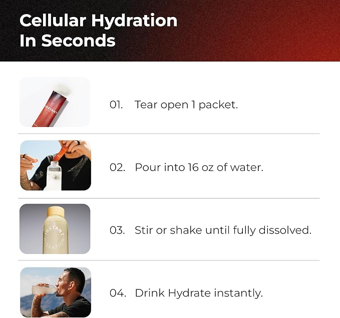 Instant Hydration Electrolytes Powder Packets