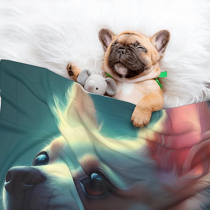 Waterproof Dog Blanket Soft Pet Blanket for Puppy Cat, Fleece Cat Throw Blankets for Furniture Bed Couch Sofa Reversible - Cute Flower Chihuahua Puppy