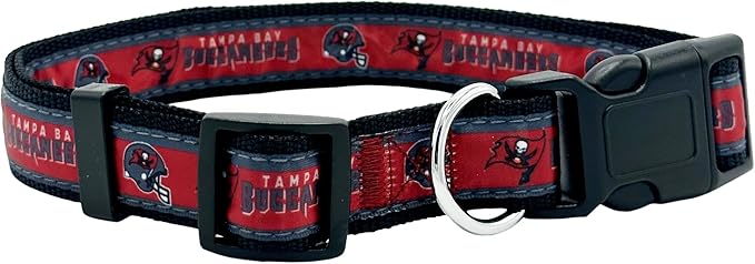 Pets First NFL Tampa Bay Buccaneers Licensed PET COLLAR, Large - Heavy-Duty, Strong, and Durable Dog Collar. Available in 31 Football Teams and 4 Sizes