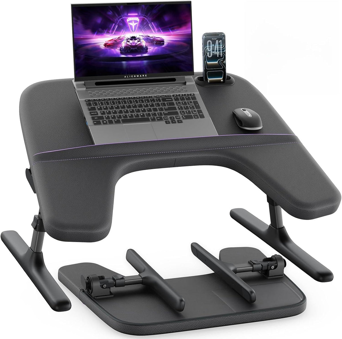 SAIJI Laptop Lap Desk for Bed & Couch with Soft Armrest, Bed Desk Table
