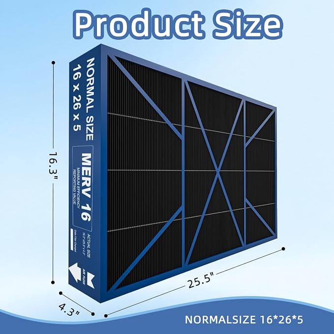 16x26x5 MERV16 Replacement Filter Compatible