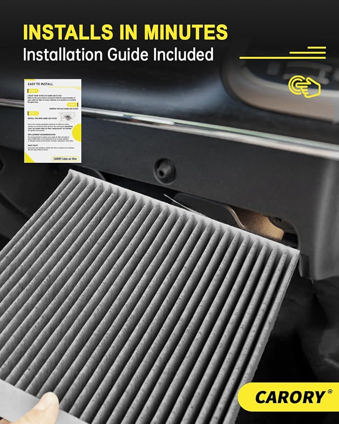 2 Pack Cabin Air Filter w/Activated Carbon
