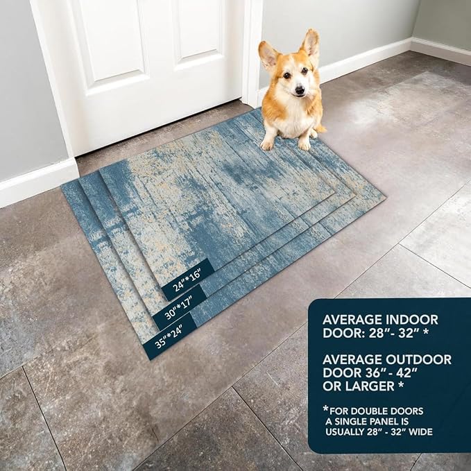 Ultra Thin Door Mat Indoor Entrance, 1/10 in Thin Door Mats