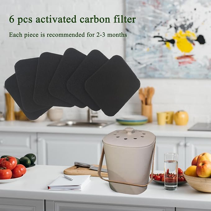 Compost Bin Odor Filters Replacement Oval Activated Carbon Filters