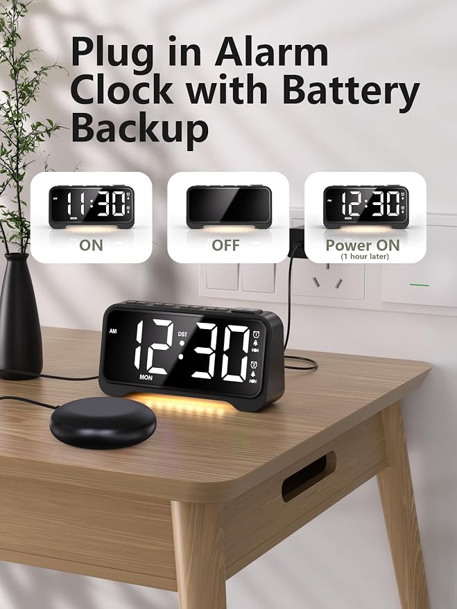 Vibrating Alarm Clock for Heavy Sleepers
