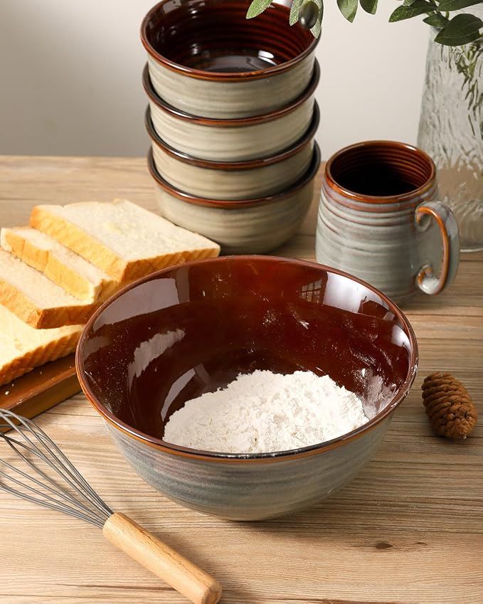 Hasense Serving Bowls, 84 Ounce Ceramic Serving Dishes