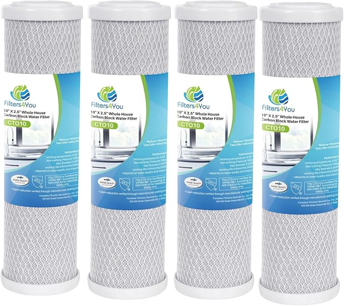 CFS – 10" x 2.5" Replacement GE GXWH04F Activated Carbon Block Filter