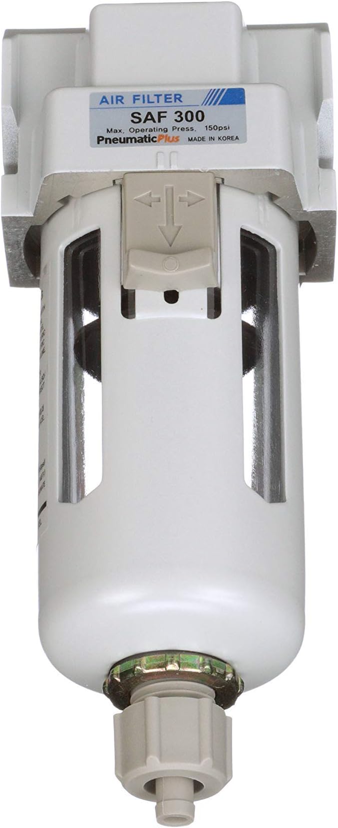PneumaticPlus SAF300-N03B Compressed Air Particulate Filter 3/8" NPT, 10 Micron