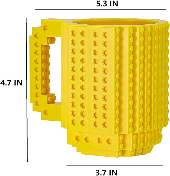 DEEXITO Build on Brick Coffee Mugs, Creative DIY Kids Party Cups