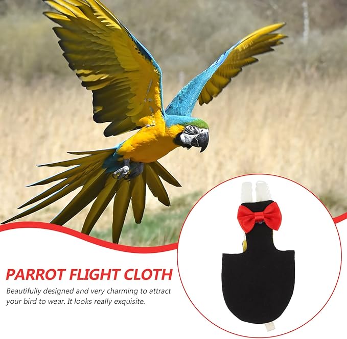 POPETPOP Reusable Cotton Flight Diaper for Parrots Washable Bird Diaper Clothes Bird Parrot