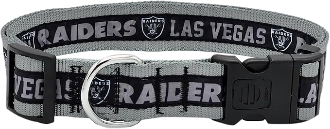 Pets First NFL Raiders Licensed PET COLLAR, Extra Large - Heavy-Duty, Strong, and Durable Dog Collar. Available in 31 Football Teams and 4 Sizes