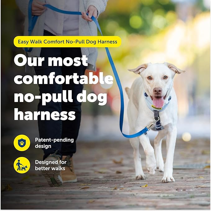 PetSafe Easy Walk Comfort No-Pull Dog Harness - Better Walk Training Harness - Full Body Padded Design - Durable Fabric - 5 Point Adjustable Fit - Everyday Leash Training - Black - Large