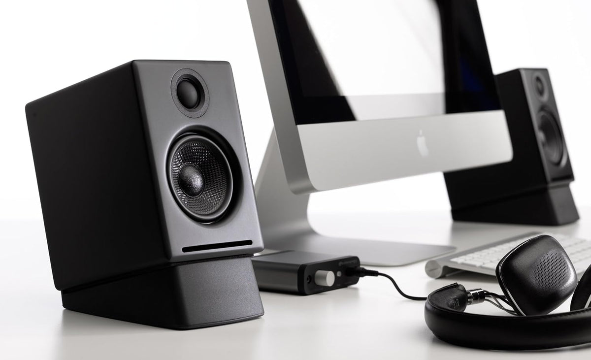 Audioengine DS1 Angled Desktop Speaker Stands – Isolation Speaker Stands