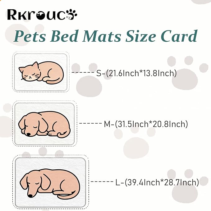 Pets Bed Blanket Dogs Reversible Soft Dog Throw Blankets Cats Mat Sleeper Fuzzy Pet Couch Covers Washable Cat Puppy Cover for Beds Car Sofa Travel Double Sided Furniture Protection (Champagne,M)