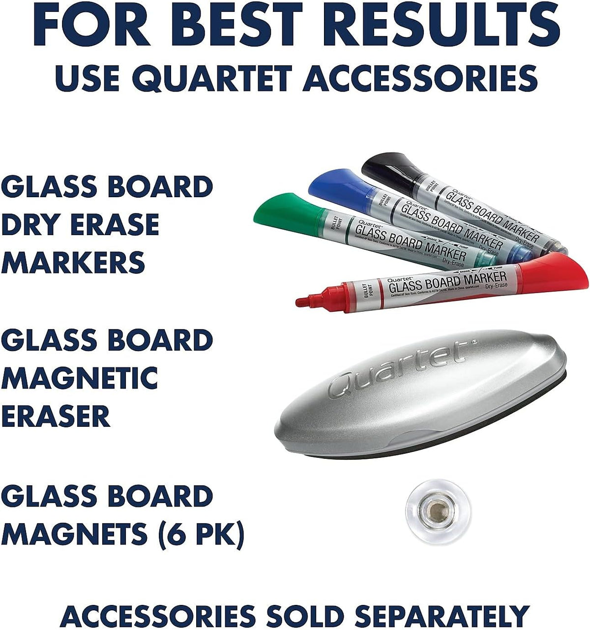 Quartet Dry Erase White Board 48"W x 36"H Glass Calendar, Magnetic Planning Board, White (GC2418F)