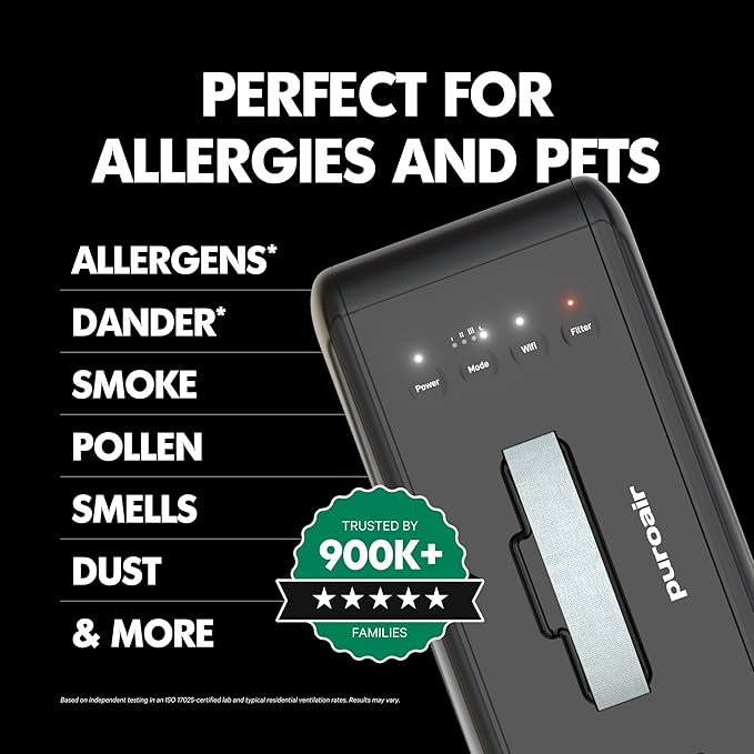 PuroAir Air Purifier 100i Smart HEPA Air Purifiers for Home Pets - Portable Small Air Purifier Filters up to 550 Ft² of Pollutants, Smoke, Pollen, Dust - Room Air Purifiers for Bedroom, Office (2PK)