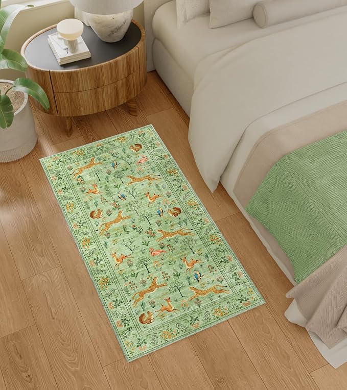 DUKINO 2x5 Rug for Hallway, Washable Kitchen Runner Rug