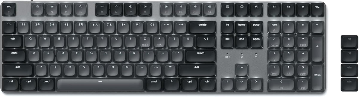 Satechi SM3 Mechanical Keyboard, White LED Backlit, Dark Gray/Gray