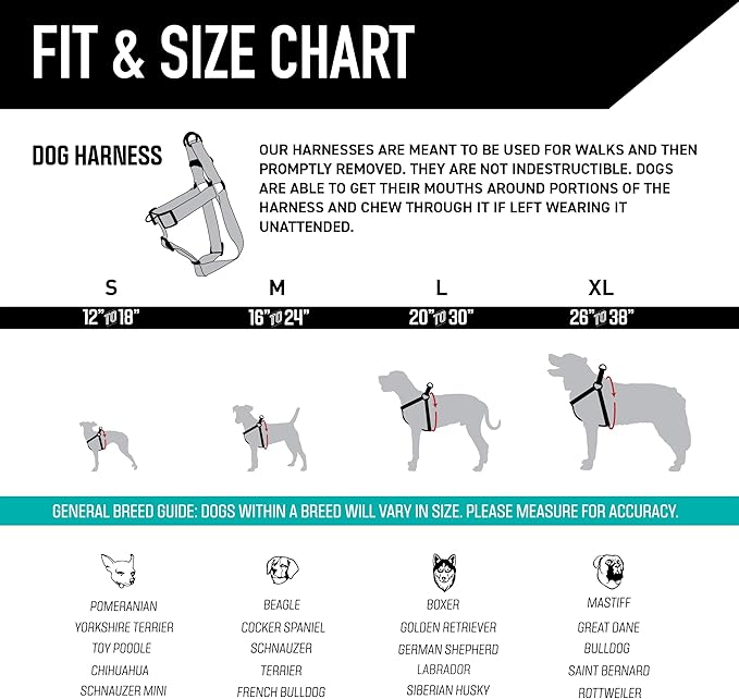 Wolfgang Heavy Duty Adjustable Dog Harness, Pull-Tested for Walking & Training, RockyPeaks Print, Medium