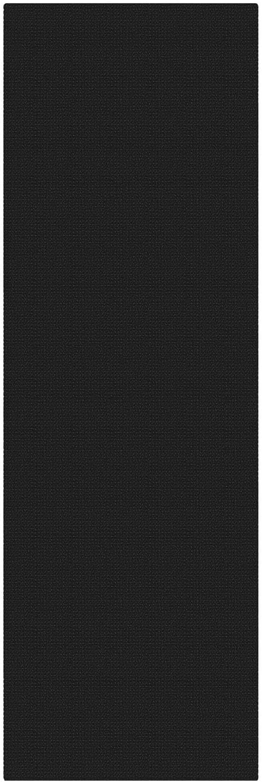 KOZYFLY Black Runners for Hallway 2.5'x8', Washable Runner Rug, Woven Non Slip