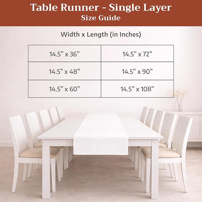 Maison d' Hermine Table Runner 100% Cotton 14.50" x 72" | Table Runners 72