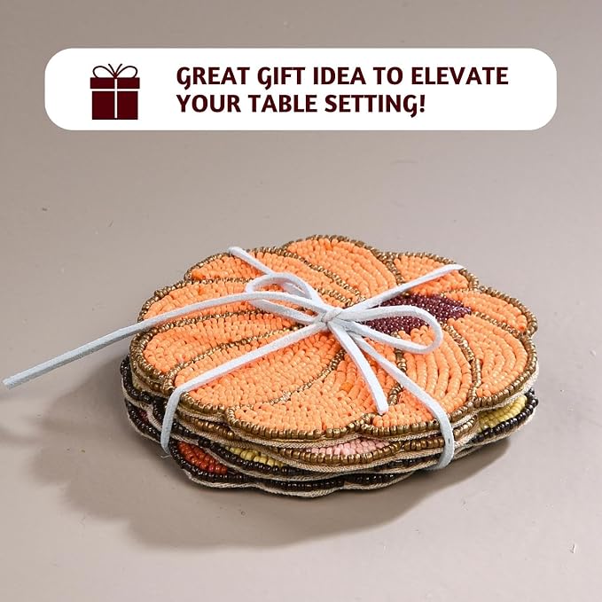 Folkulture Cute Fall Coasters Set of 4