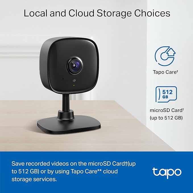 Tapo 1080P Indoor Wired Security Camera - Works as a Baby Monitor & Pet Camera, Motion Detection, 2-Way Audio, Siren, Night Vision, Subscription-Free Local Storage or Optional Cloud, C101(4-Pack)
