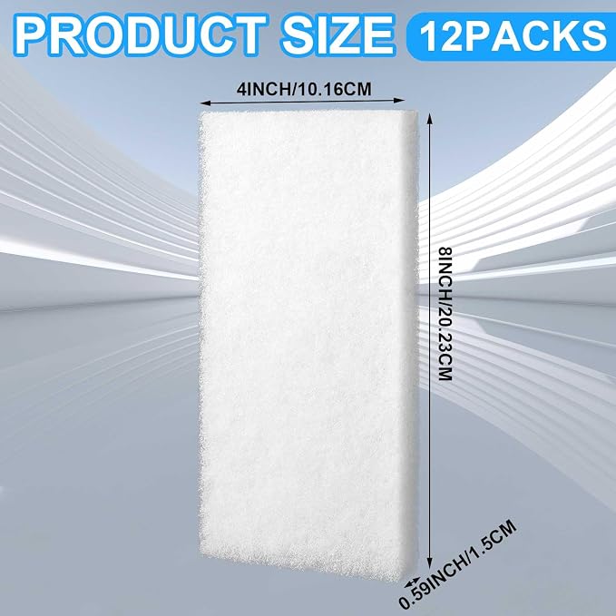 6 Pack Filter Pads for Aquarium Fish Tanks, Aquarium Polyethylene Media Pads