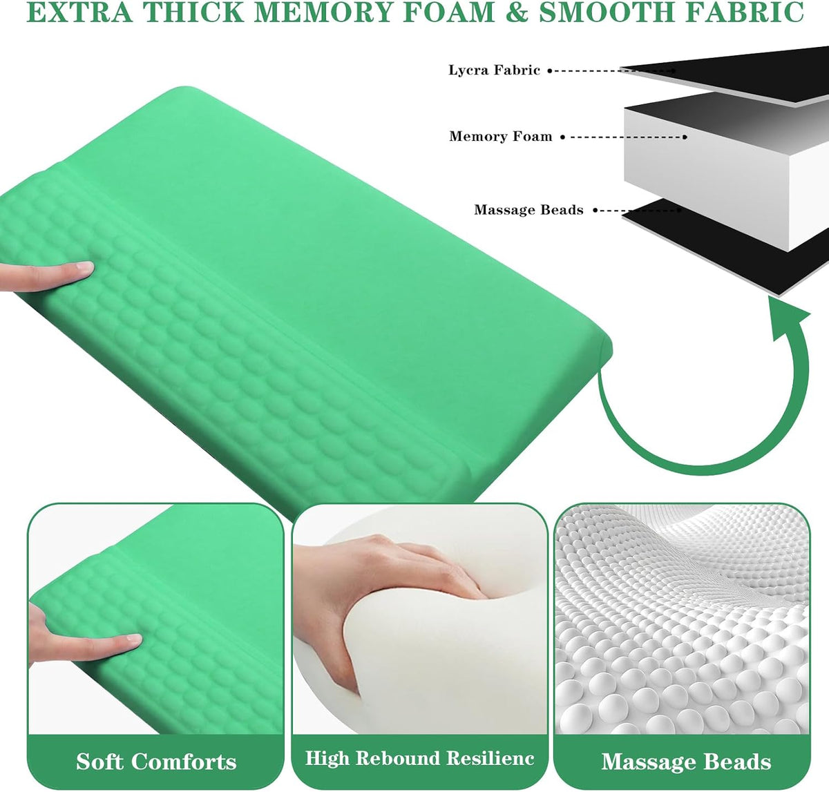 Computer Keyboard Stand with Wrist Rest Support Pad, Green