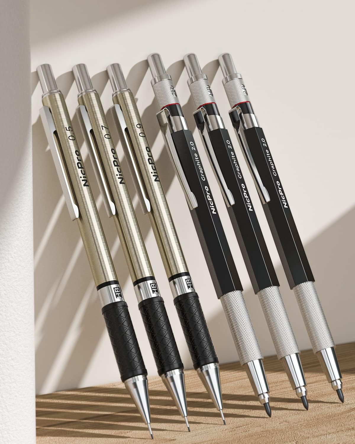 Nicpro 30PCS Art Mechanical Pencil Set in Leather Case
