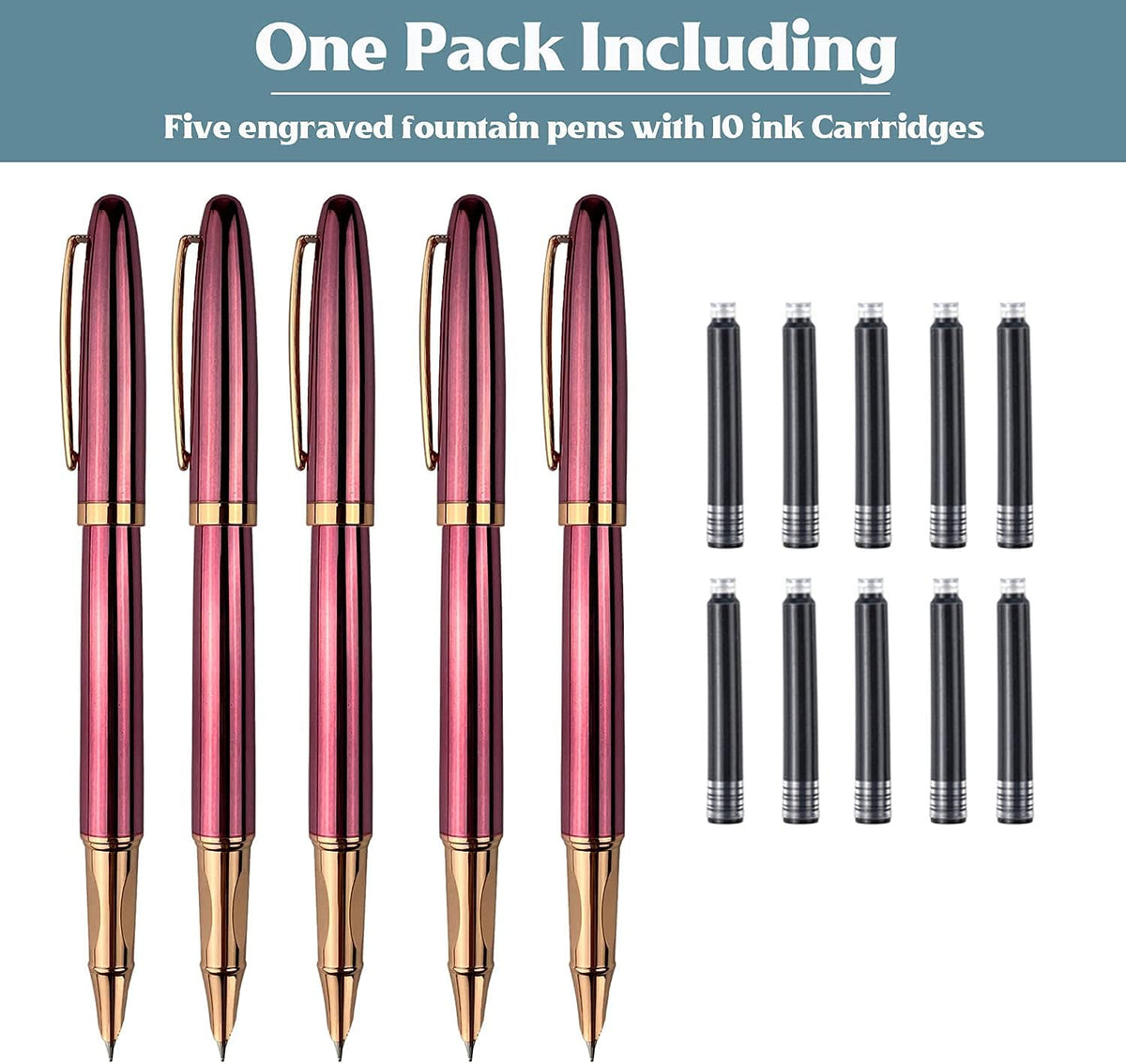Ancolo Custom Fountain Pens-Engraved Personnal Name/Slogan/Gift for Office