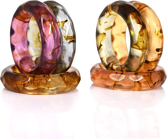 Resin Napkin Rings, Spring Color Epoxy Holders | Epoxy resin, glossy finish
