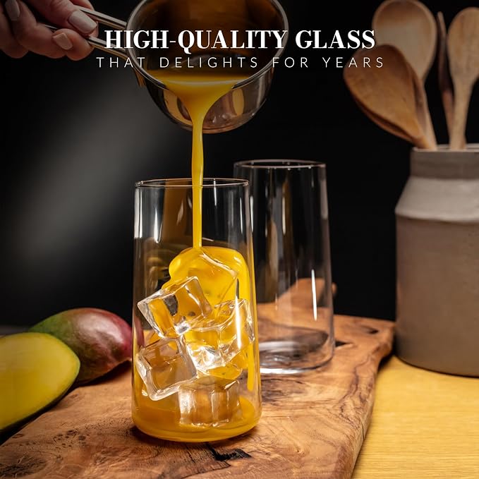 Krosno Water Glasses Set of 6, 18.3 oz, Avant-Garde Collection | Drinking