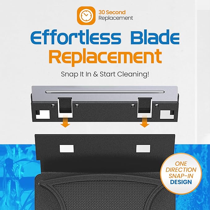 Flipper Nano Aquarium Replacement Blades for Fish Tank Cleaning Kits – Stainless Steel Replacement Blades for Glass Tanks – Aquarium Cleaner Blades, 2 Pack