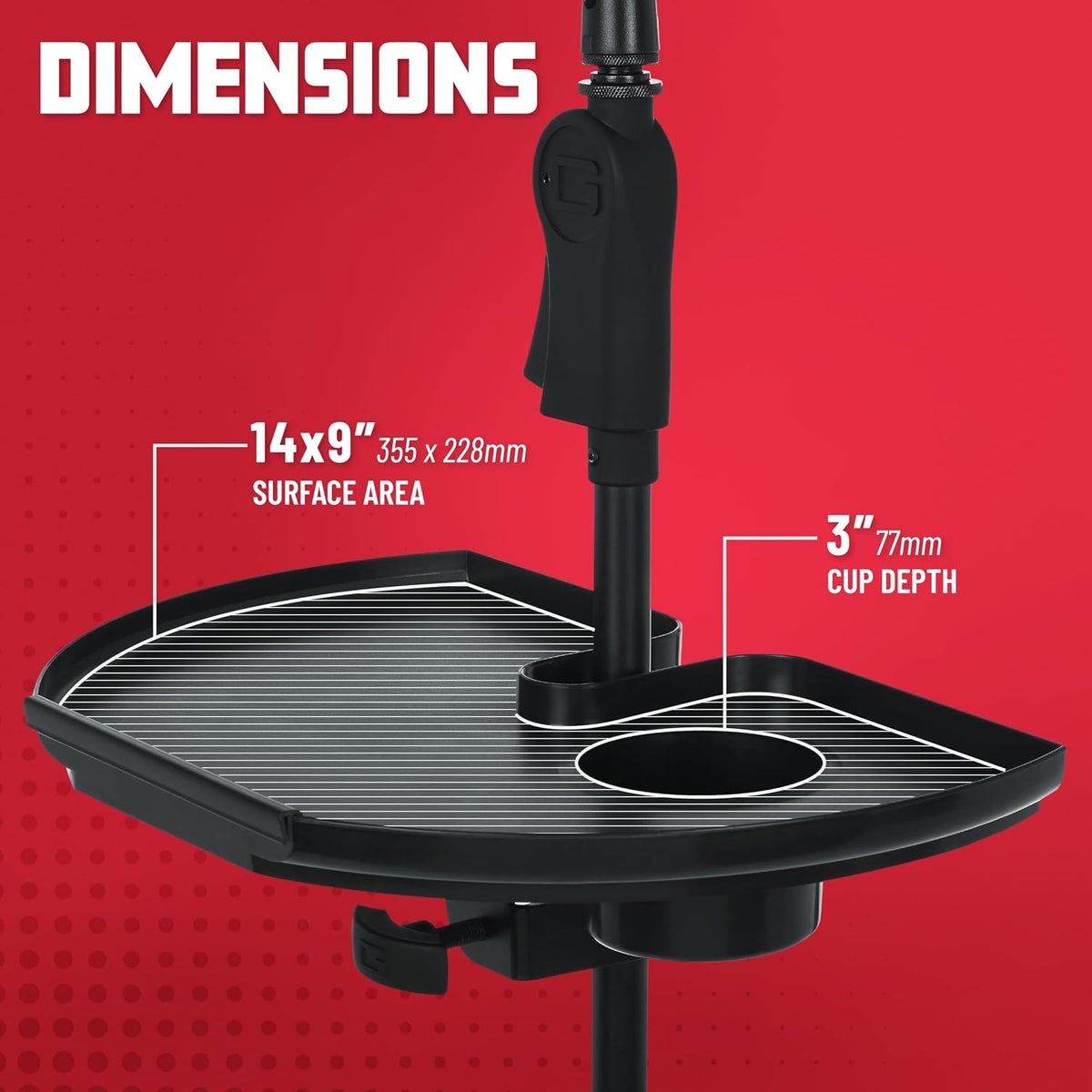 Gator Frameworks Essentials Line Mic Stand 14x9" XL Accessory Tray