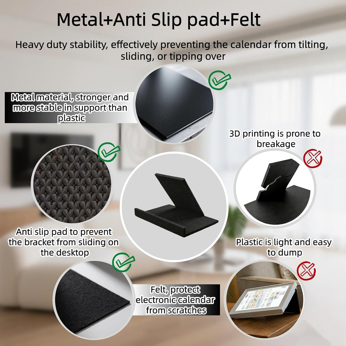 Metal Stand Fit for Skylight Calendar Max 27 inch