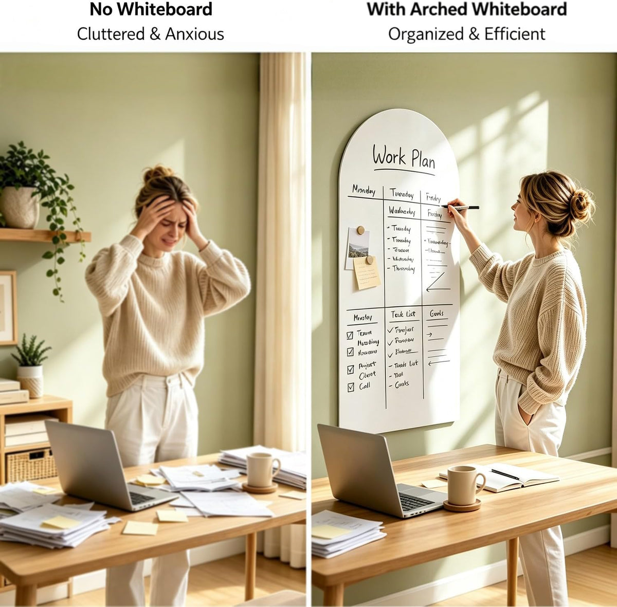 Magnetic Whiteboard Wall Arch Decal 39.3"x17.5" Adhesive Magnetic Dry Erase White Board Sticker with 36 Magnet Letter Removable Contact Paper Peel and Stick Whiteboard Wallpaper Roll