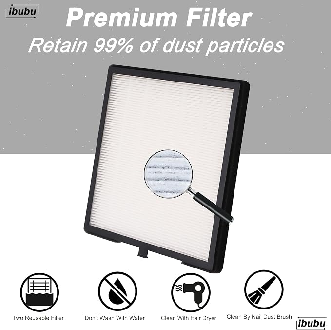 Nail Dust Collector Replacement Filters, 1 Pack Nail Tech Dust Collector Filter