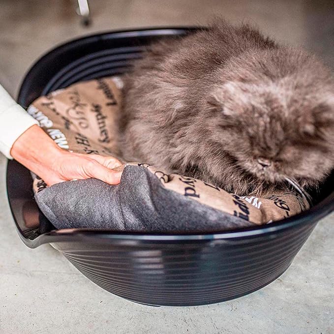 Ferplast Cat Bed, Dog Bed Washable Pet Mat Cushion in Cotton with Soft Padding, 55 x 36 cm. Brown