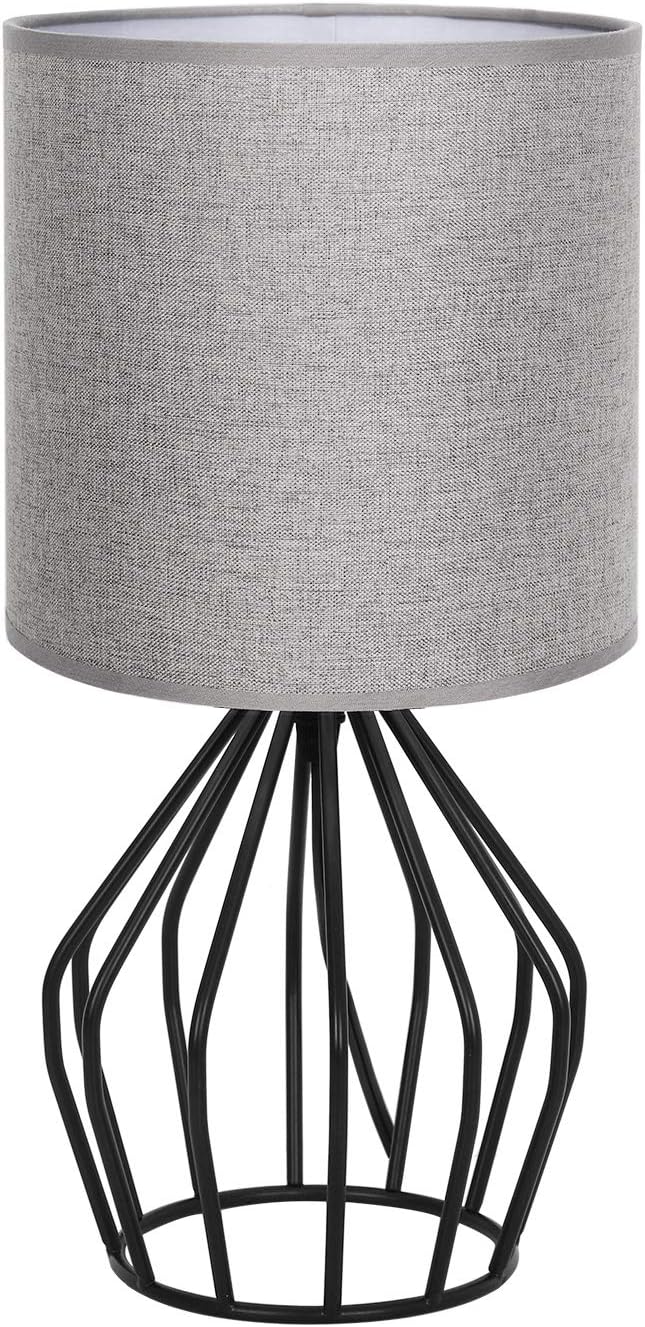 HAITRAL Farmhouse Table Lamp - Small Nightstand Lamp for Bedroom