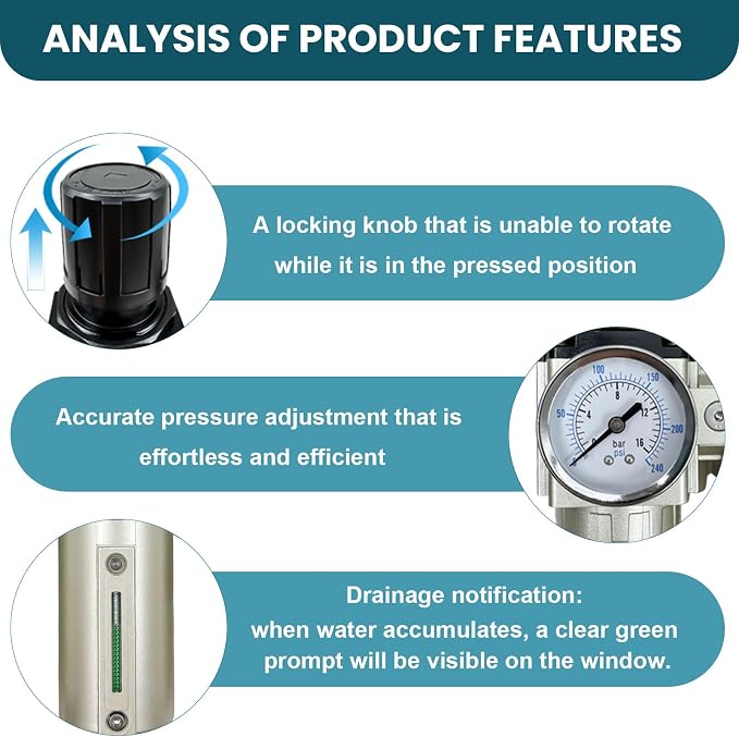 Upgraded 1/2" NPT Heavy Duty Industrial Grade 4 Stage Air Drying System