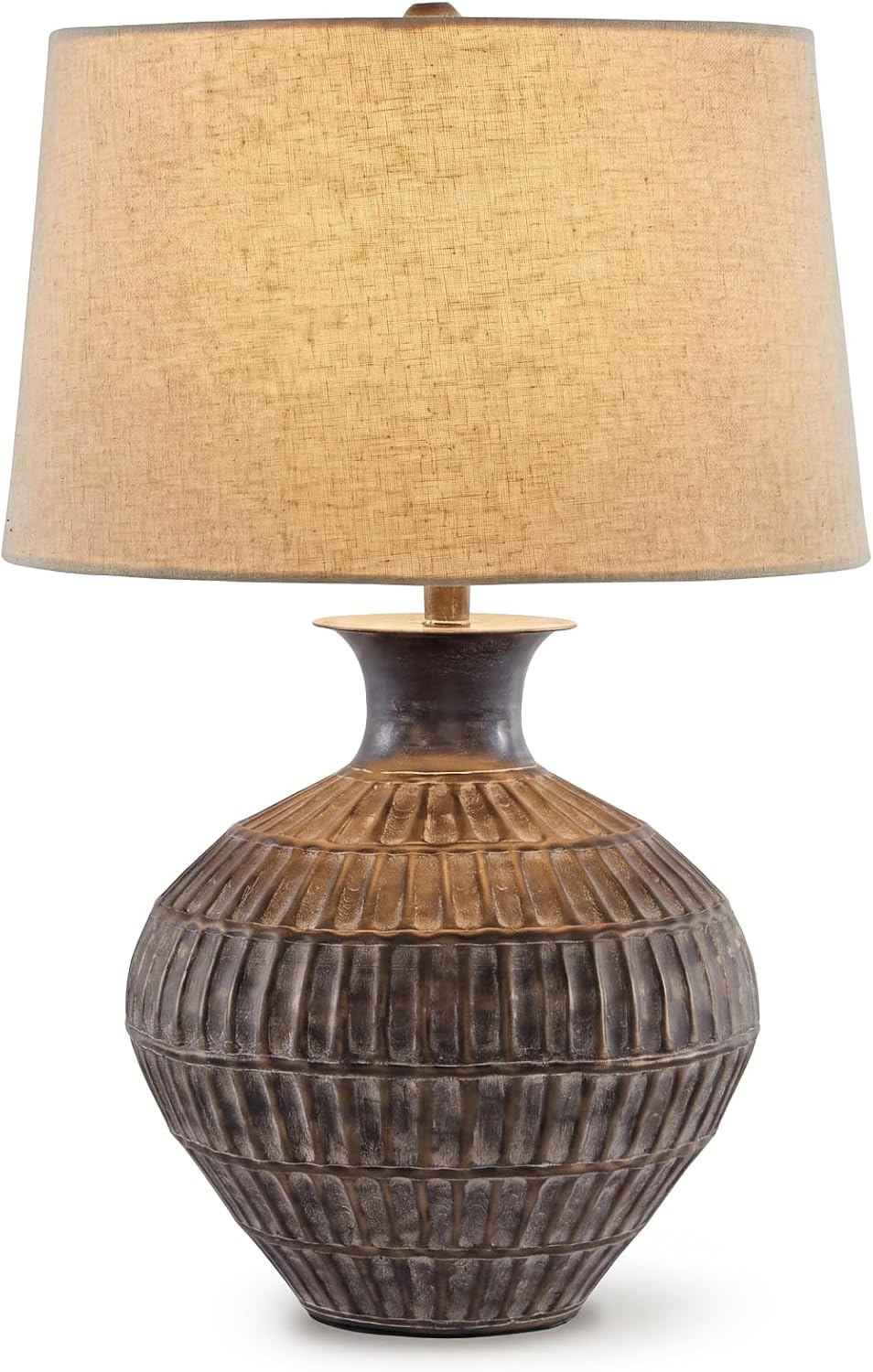 Signature Design by Ashley Magan Metal Table Lamp, 28", Antique Bronze