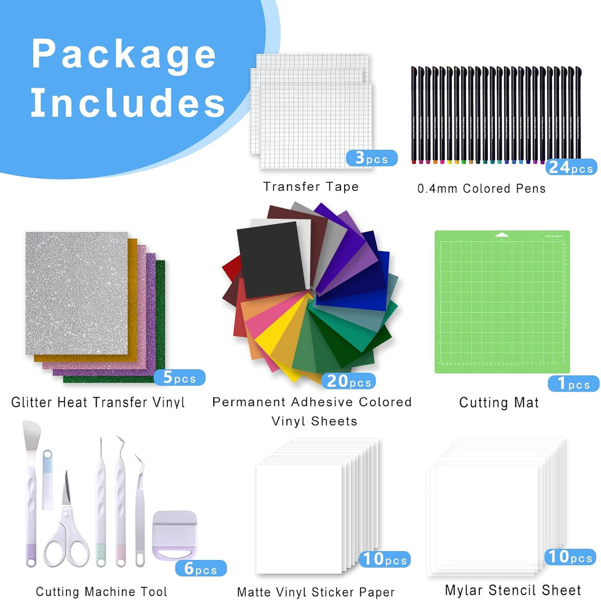 Cutaswish The Ultimate Accessories Bundle for Makers and All Explore Air-80pcs Perfect Tools and Accessories Kit as Gifts,Instantly Create Amazing Crafting Projects