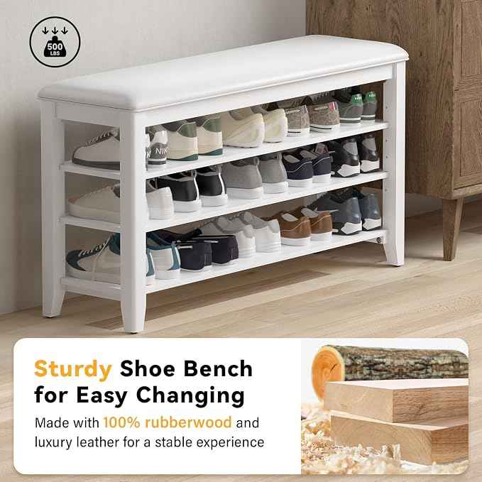 Shoe Rack Bench Entryway Storage