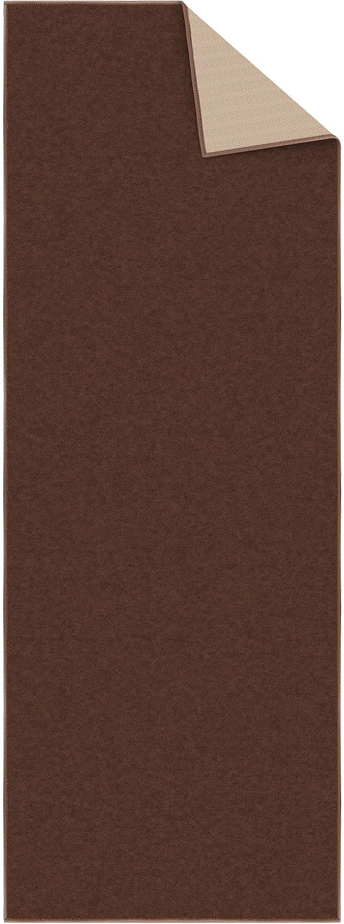 Ottomanson Hallway Runner Rug 1'10" x 6' Non Slip Solid Area Rugs Easy to Clean
