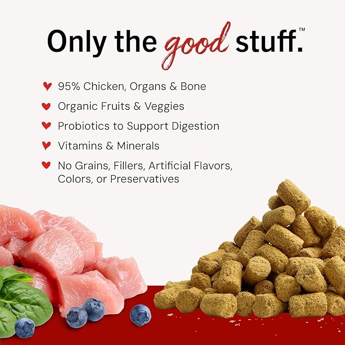 Stella & Chewy's Freeze-Dried Raw Chicken Meal Mixers- Dog Food Topper and Mixer - Made with 95% Cage-Free Chicken,Organs & Bone - Perfect for Picky Eaters - Grain-Free - 35oz,(Pack of 2)